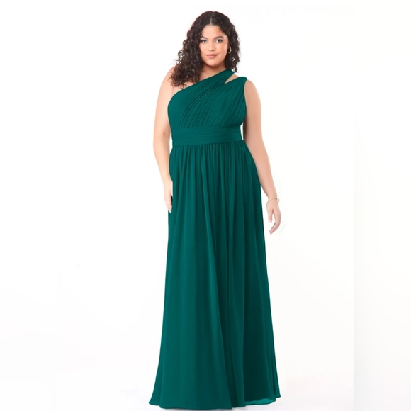 NWT AZAZIE MOLLY Peacock (Teal) Bridesmaid Prom Dress size 16 - Picture 1 of 11
